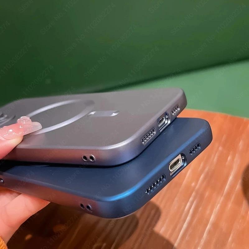 Роскошный модный чехол для беспроводной зарядки Magsafe для iPhone 15 14 13 12 11 Pro Max Plus, мягкий магнитный силиконовый чехол, аксессуары