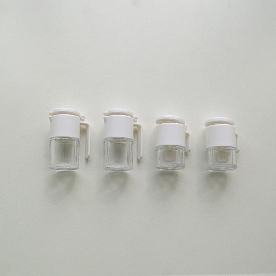 4 шт. Банка для масла для кукольного домика с открывающейся крышкой, прозрачная 1:6 миниатюрных масленок, модель игрового домика, кухонная игрушка, реквизит для фотосессии