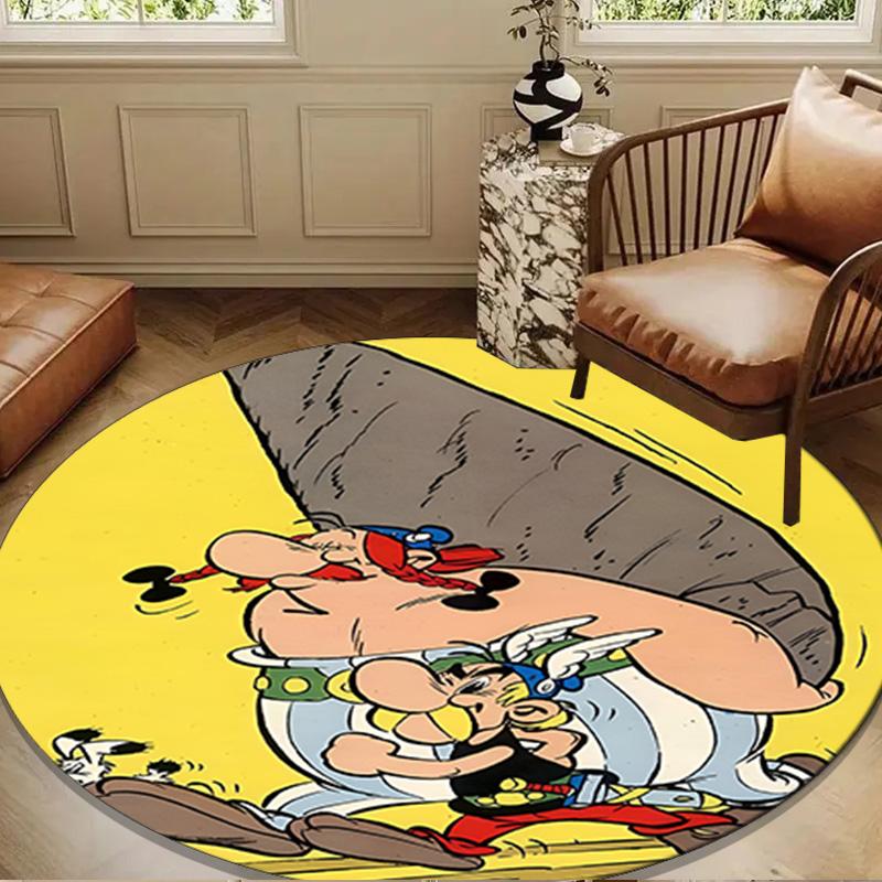 Asterix Friends Round mat, Anti-slip Circle Carpet Chair rug For livingroom,Bedroom, doormat home decor Gift Christmas Gifts