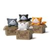 Пластиковая 3D фигурка кошки с щенячьими глазами для декора бонсай