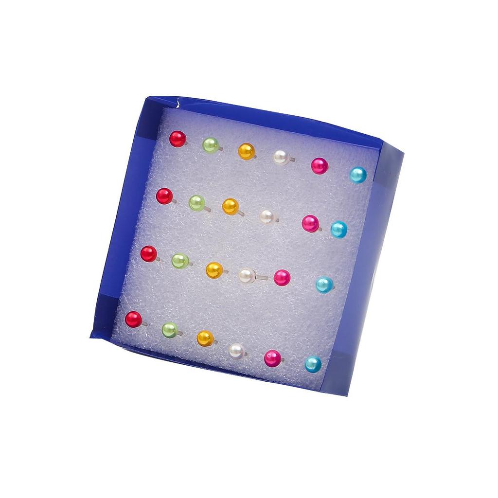 12 пар серег-гвоздиков с искусственным жемчугом, набор серег для женщин и детей с коробкой, серьги, ювелирные изделия