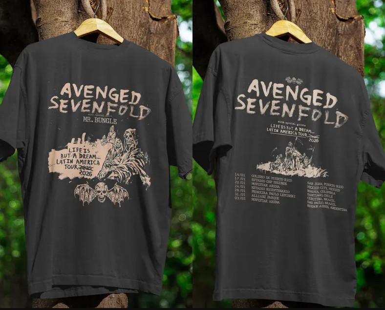 Avenged Sevenfold 2026 Tour T-Shirt – Vintage Heavy Metal Tee Unisex T-Shirt