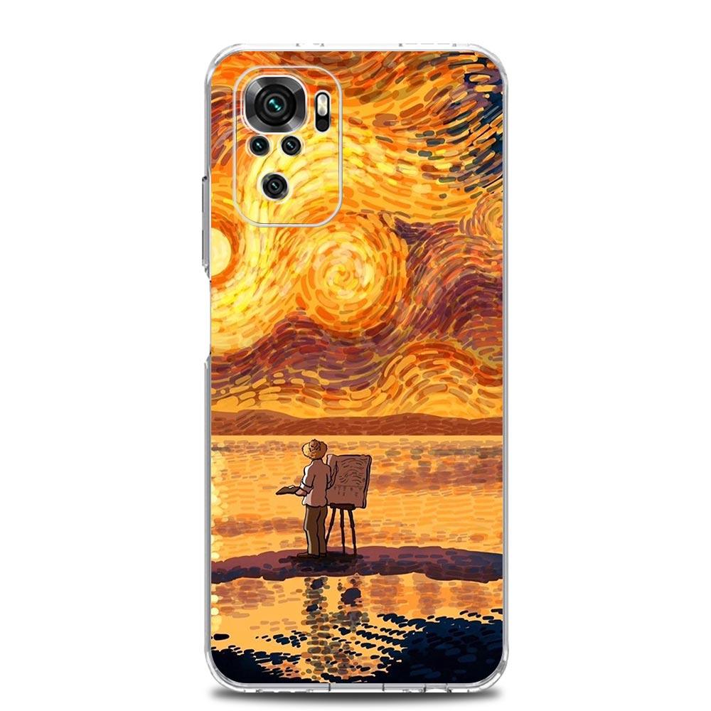 Ван Гог Подсолнухи Звездная Художественная Чехол Для Xiaomi Redmi Note 15 14 13 12 4G 10 11 Pro Plus 5G 14C 13C 12C 10C 9A Обложка