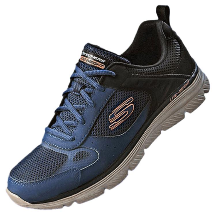 Skechers Спортивные Удобные Универсальные Прочные Низкие Уличные Функциональные Ботинки Мужская обувь Синий Оранжевый 8790230-NVOR