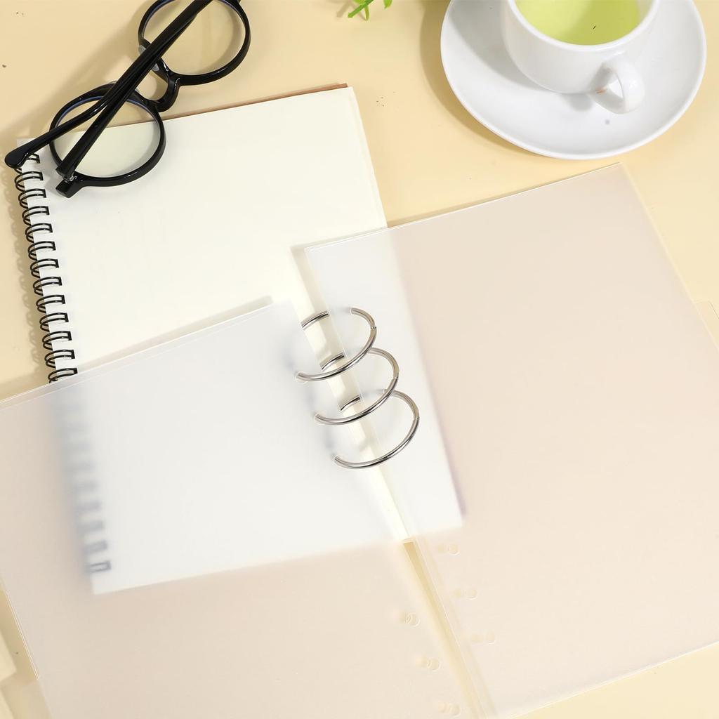 6 шт. Разделители для папки А5, Вкладыши для планера, 6 вкладок, Прозрачные акриловые индексные разделители, Сменные протекторы страниц для блокнота с 6 кольцами (A5)