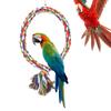 Round Circle Climbing Rings Colorful Cotton Rope Swing Pet Bird Perch Biting Standing Playing Toy