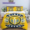 Leeds United Custom Name Pattern Bedding,Quilt Set Quilt Cover Pillowcase Home Birthday Gift(1 * duvet cover + 2 * pillowcase, without core)