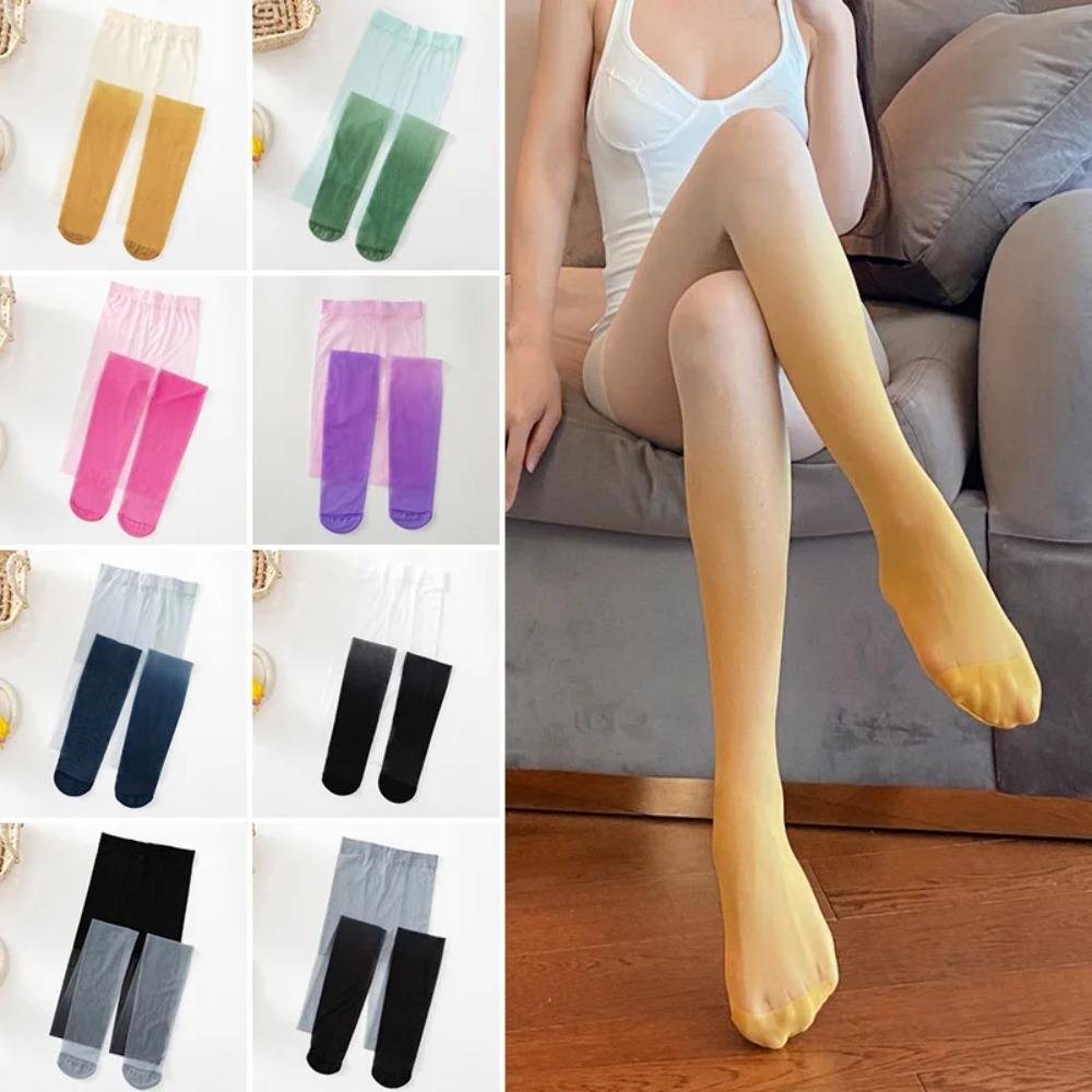 Тонкие градиентные чулки Прозрачные женские градиентные колготки Стильные колготки Колготки Женские