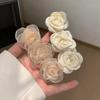 2 шт. Белые Розы Цветок Заколки для Волос для Женщин, Элегантные Органза Сатин Заколки для Волос, Свадебные Аксессуары для Волос для Свадьбы, Вечеринки &