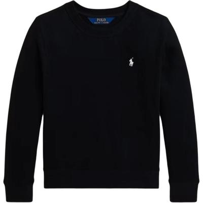 Polo Толстовка FW24 Однотонная Вышивка маленьким пони Пуловер с круглым вырезом Длинный рукав Детские толстовки Черный 313844839-013