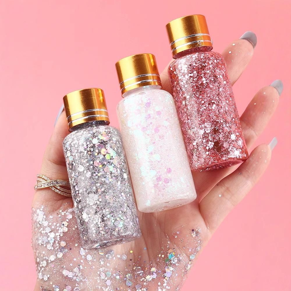 Жидкие тени для век Galaxy Eyeshadow с крупными блестками без клея – сверкающая бриллиантовая пудра для выступлений на сцене