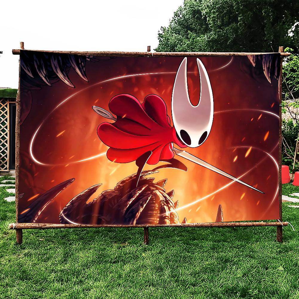 game funny art H-Hollow Knight Silksong flag For Room Dorm Camping Party hogar Garage livingroom bedside wall Decor Banner gift