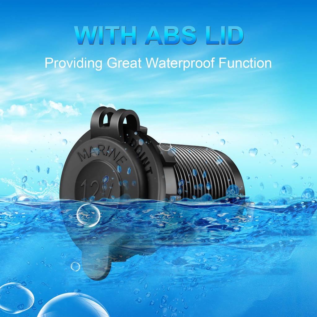 Розетка прикуривателя автомобиля морской мотоцикл ATV RV розетка прикуривателя 12 В водонепроницаемая вилка (Светодиод зеленый) ЖСМС