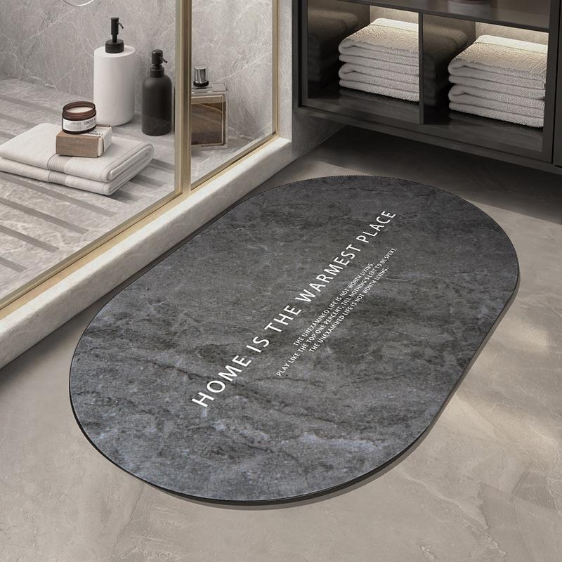 Коврик для пола Diatom Mud Light Luxury Air для ванной комнаты, противоскользящий коврик, мраморный абсорбирующий коврик для ванной комнаты