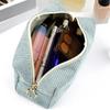 Large Capacity Pencil Case Corduroy Toiletry Organizer Fashion Velvet Makeup Pouch  Lady