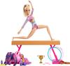 Barbie Career Playset Gymnastics Set Blonde Gymnastics Fashion Doll C Clip for Flip Action Balance Beam Warm Up Suit Accessories &