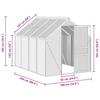 Greenhouse with Foundation Anthracite Aluminum 4.75 m²