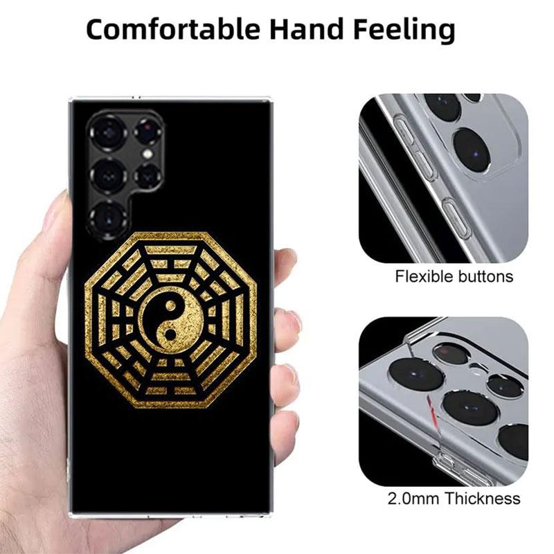 Eight Diagrams Taiji Yin Yang Capa Phone Case For Samsung S26 Ultra S25 Edge Galaxy S23 S21 S20 S24 FE S22 S10 Plus Cover Clear