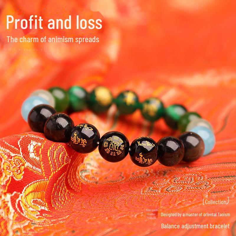 Двойной элемент Вода и Дерево Пятисторонний Бог Богатства Благоприятный Кристалл Браслет для Мужчин и Женщин