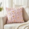 Embroidery Daisy Spring Pillow Covers Soft Plush Throw Pillow Cases  Home Sofa Decor