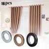 16pcs Plastic Top Curtain Accessories for Roman Rod Home Decoration Plastic Eyelets for Windows Grommet Kit Sewing Eyelet