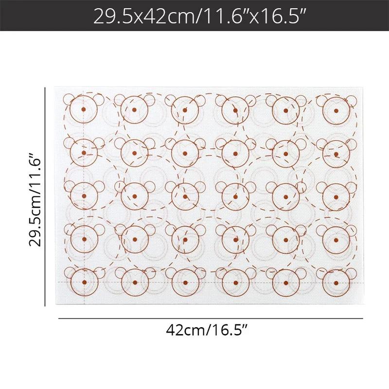 Double Sided Silicone Baking Mats Non-Stick Macaron Mat Cookie Pad Rolling Dough Mats Cake Fondant Bakeware Pastry Baking Sheet