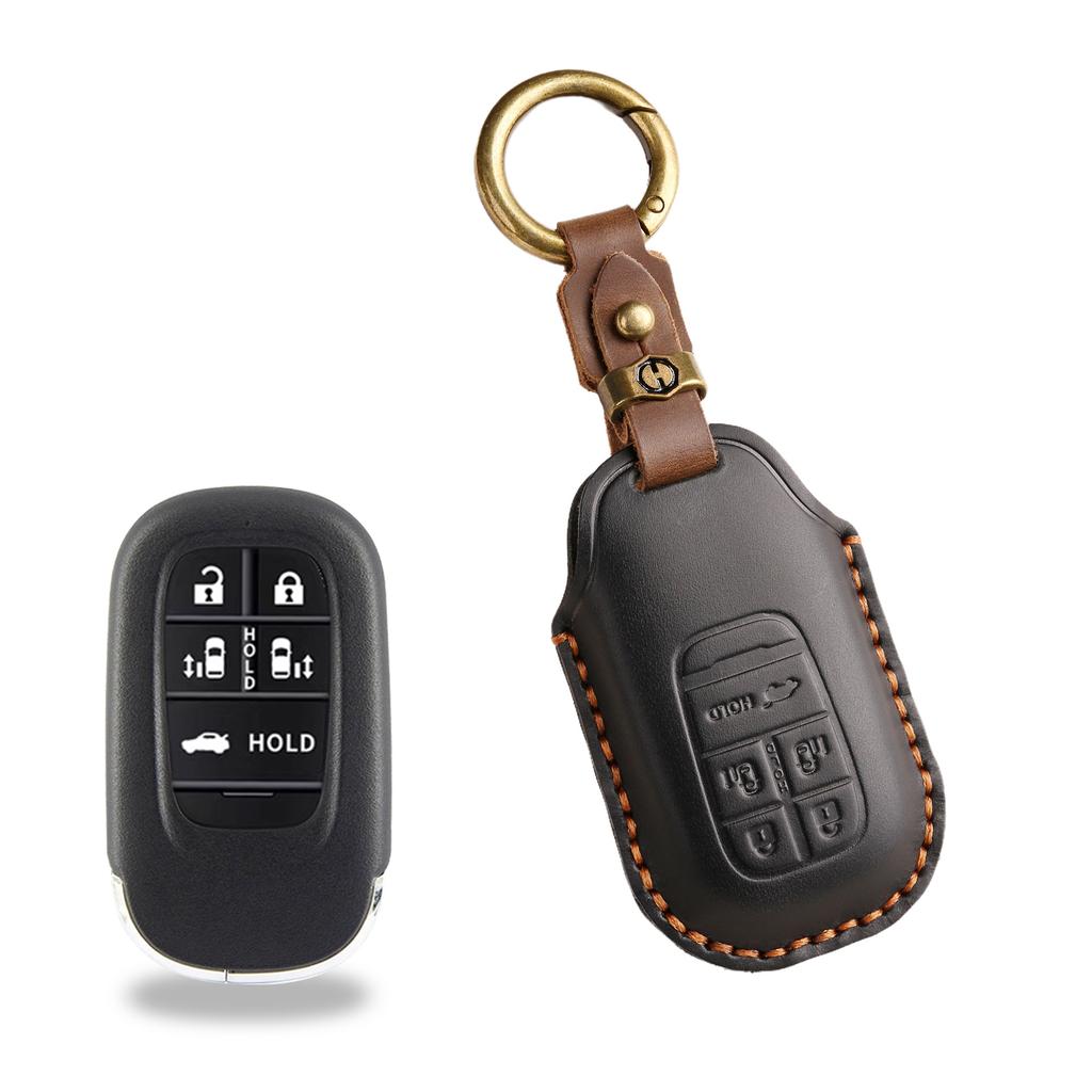 Новый ретро чехол для ключей подходит для нового Honda Accord Civic, ручная работа, кожаный брелок для ключей автомобиля.