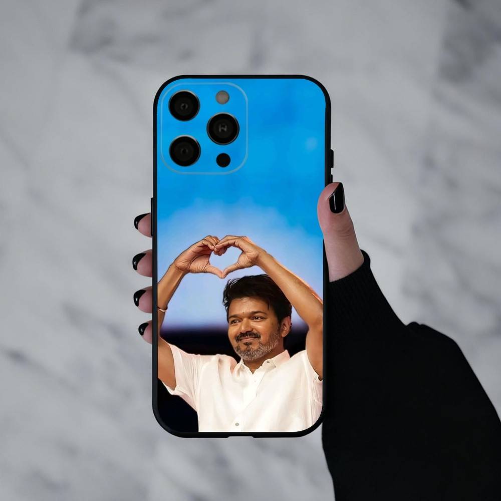 Чехол для телефона T-ThalaPathy Actor V-Vijay-Y для iPhone 17pro, 16,15,14,13,12,11 X XR Plus, Другие Мягкий Черный Чехол