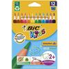 BIC Kids Evolution Triangle ECOlutions Triangular Colored Pencils - Assorted Colors, Cardboard Case of 12