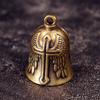 Vintage Cross Wings Angel Guardian Bell Motorcycle Necklace Brass Charm Pendant Rider Jewelry Lucky Amulet Gift