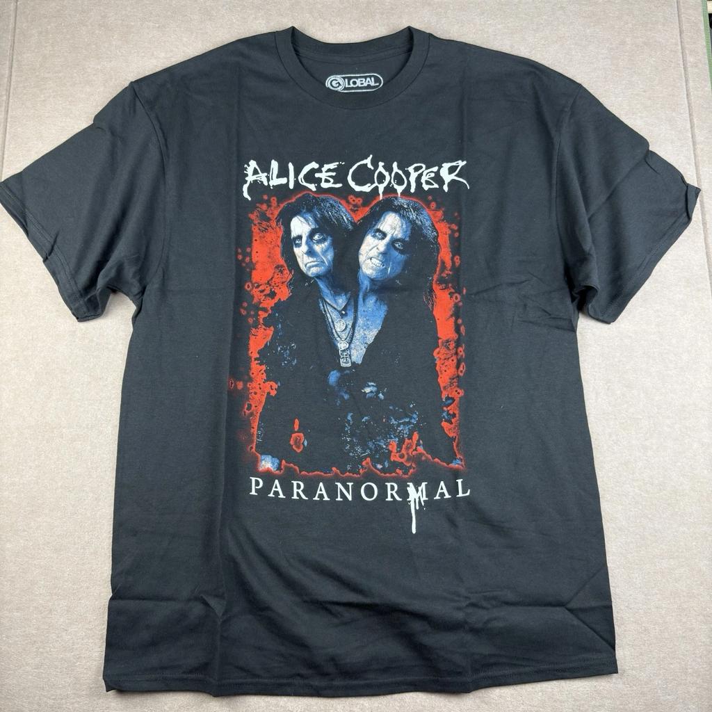 Alice Cooper Paranormal Tour T Shirt Men’s XL Black Rock Band Horror Music Tee