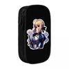 Saber Fate Stay Night Пеналы Пенал Коробка для ручек Большое хранилище Сумки для карандашей Школьные принадлежности Молния Канцелярские товары