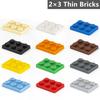 100 шт. Детали MOC 3021 Пластина 2x3 Совместимые Кирпичики DIY Сборка Строительные Блоки Частицы Детская Мозговая Игрушка Подарок