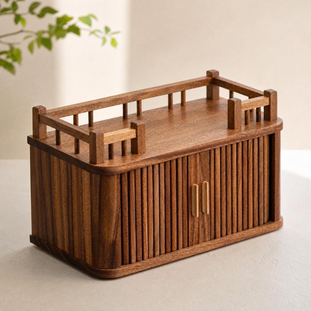 Versatile Wooden Desktop Storage Organizer Multifunctional