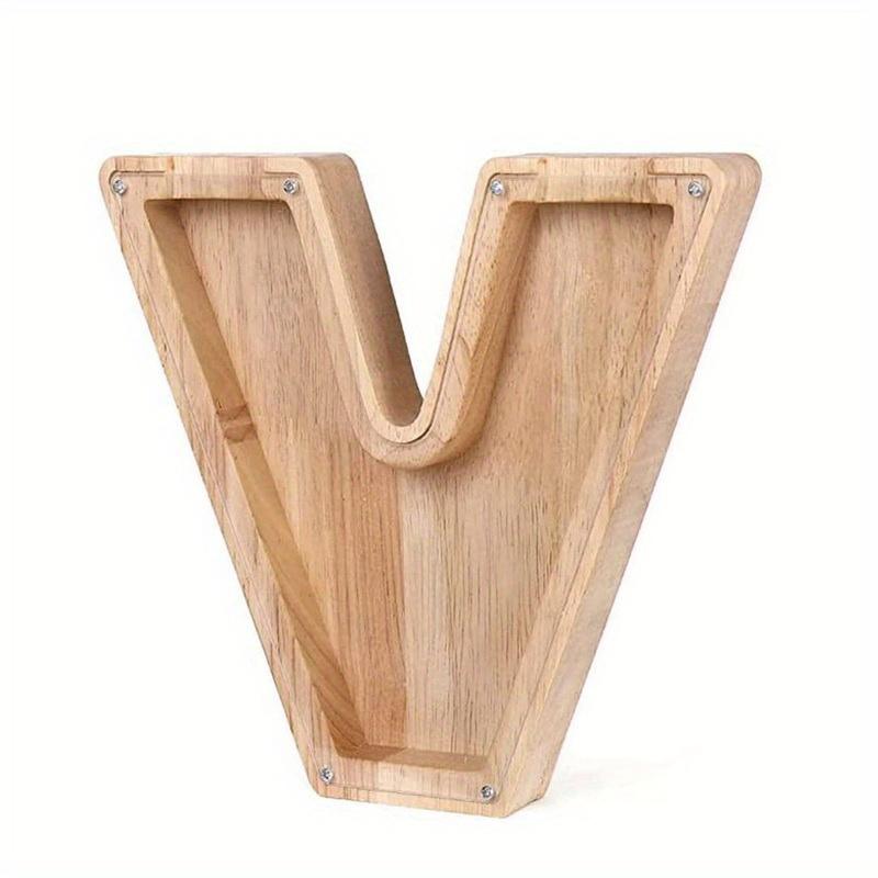 Двадцать шесть английских алфавитов, копилка, монета, деньги, копилка, деревянная коробка для хранения писем, настольное украшение, домашний декор, поделки для детей