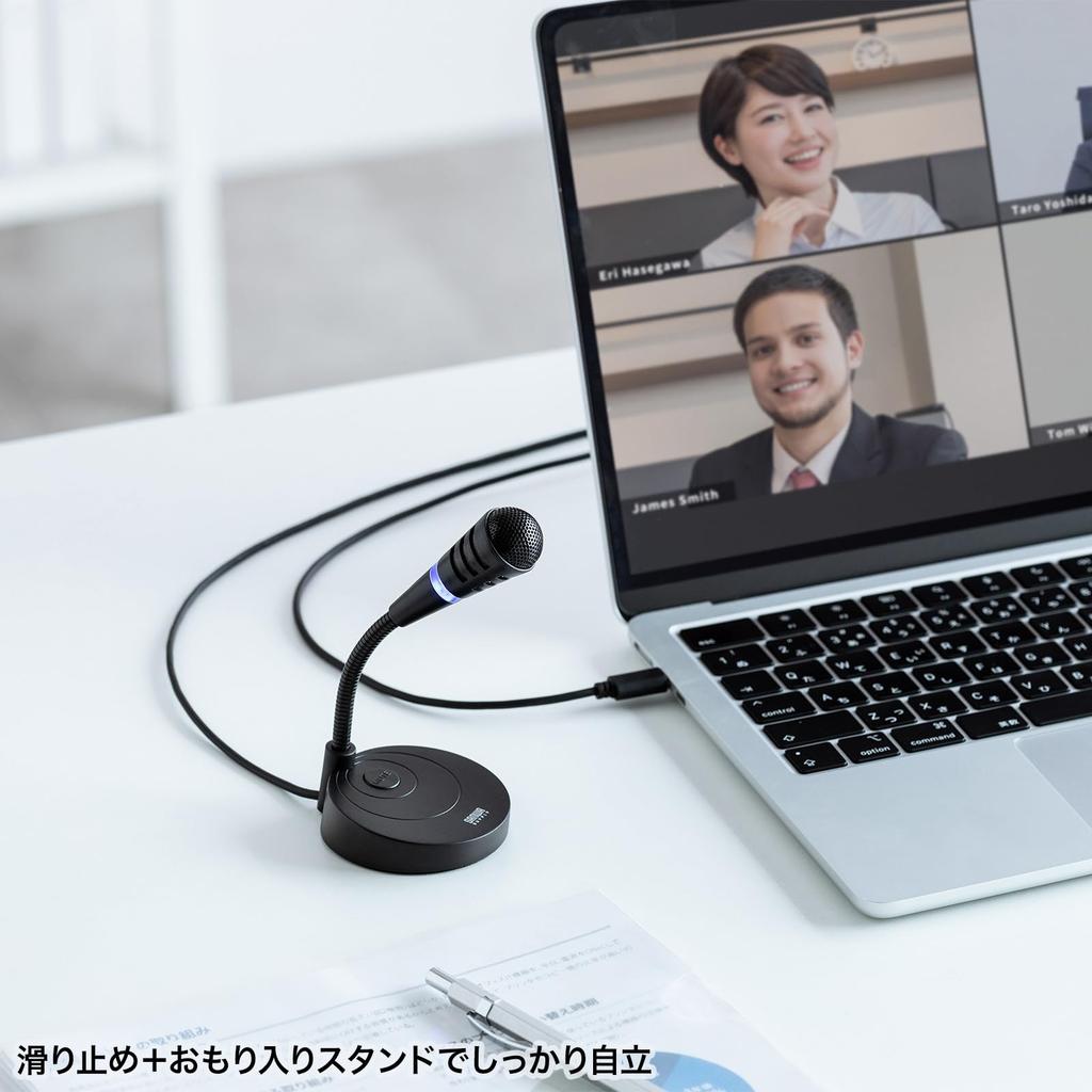 SANWA SUPPLY USB Type-C Microphone MM-MCTC01BK