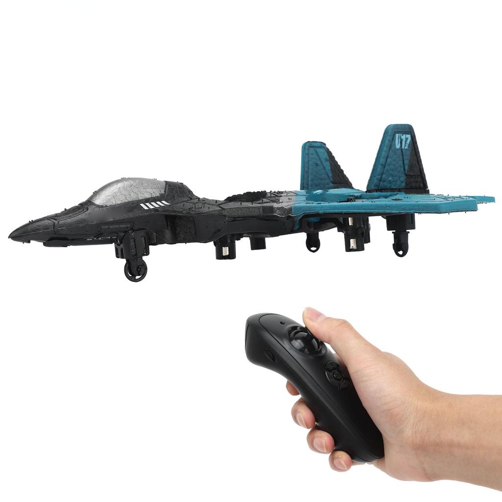 2,4 ГГц Детская радиоуправляемая модель планера Светодиодная подсветка Стабильный полет Самолет на радиоуправлении Игрушка с пропеллером Синий 3 батарейки