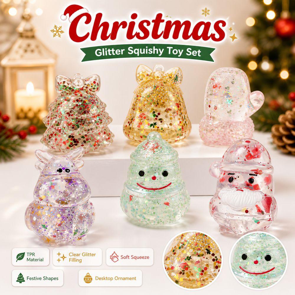 Squeezable Christmas Squishy Toy TPR Decompression Squeeze Toy  Christmas Celebration