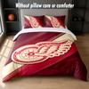 Detroit Red Wings Design Bed Bedding Set 1 Duvet Cover + 2 Pillowcases Soft Breathable Household Bed Linens