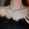 3Pcs U-Shaped Water Drop Pendant Necklace European Style Crystal Bride Jewelry Set  Ladies Gift