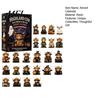 Highland Cow Advent Calendar Halloween Calendar, 24 Days Countdown Box Desk Decorations with 24Pcs Figurines, Spooky