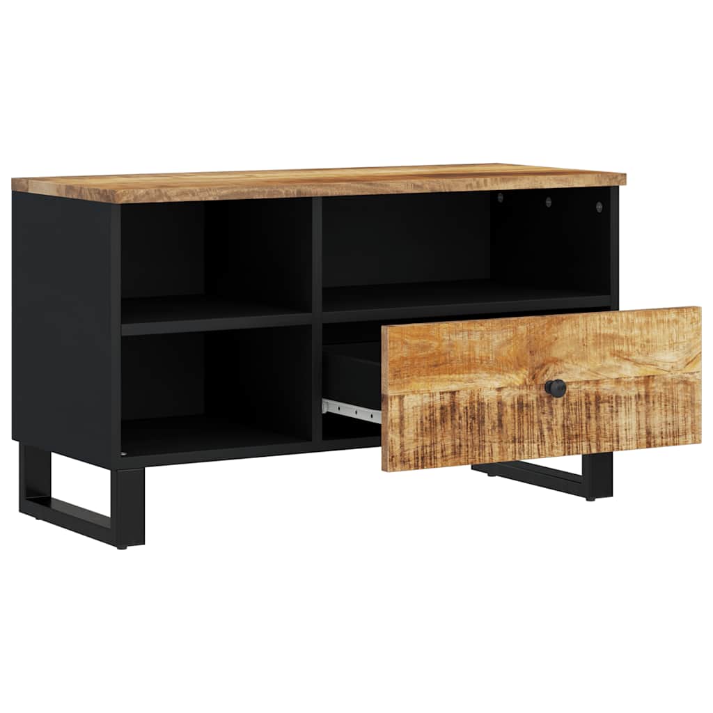 TV Stand 80x33x46 cm Solid Mango Wood & Engineered Wood