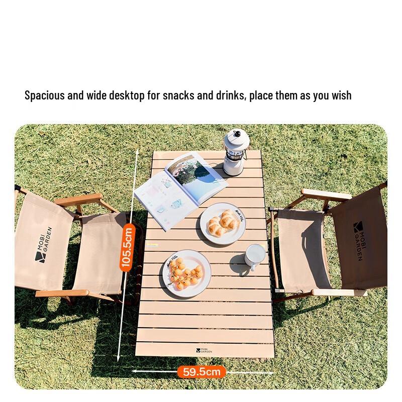 Mobi Garden Mountain Stream Carbon Steel Roll-up Camping Table