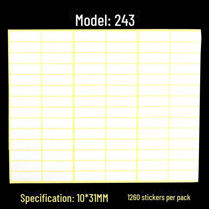 A5 Self-Adhesive Blank White Stickers for Printing and Handwriting Labels