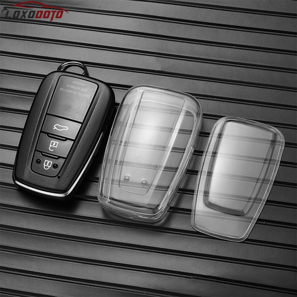 TPU Transparent Car Key Case Cover Shell For Toyota Corolla RAV4 CHR Prius Camry Prado Furniture Highlander Yaris Accessories