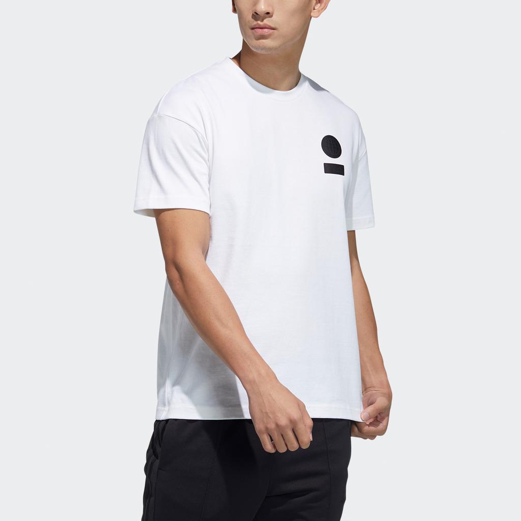 Adidas UB GFX T Slogan Повседневная спортивная дышащая футболка с круглым вырезом и коротким рукавом Мужские топы белые GP0855