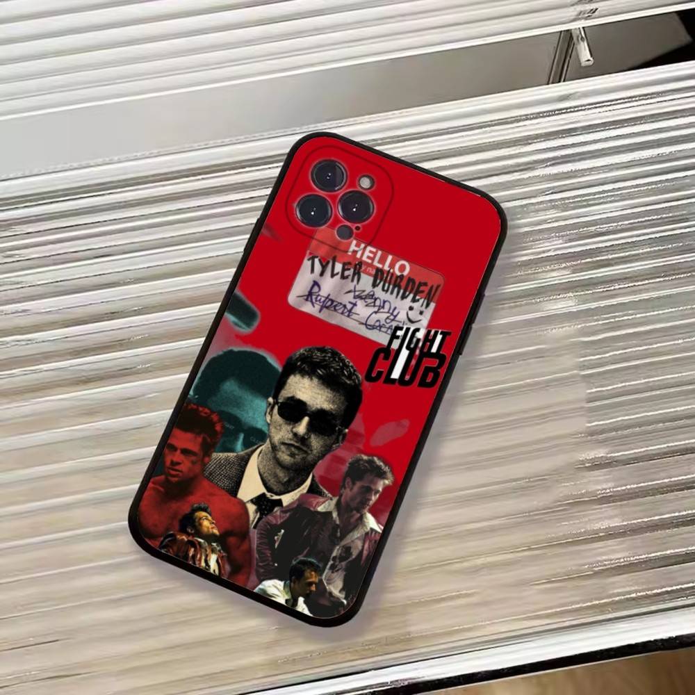 Популярный Фильм F-Бойцовский клуб Чехол для Телефона Для iPhone 17, 16,15,14,13,12,11 Plus,Pro Max, Другие Мягкий Черный Чехол