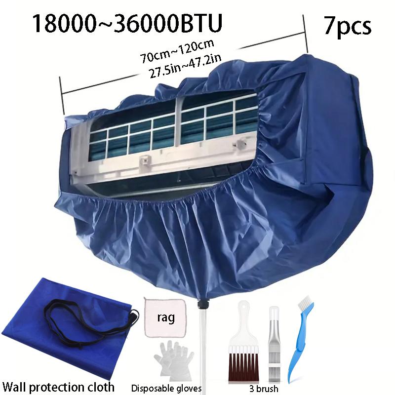 Summer Air Conditioning Cleaning Cover Suitable for 9000~36000BTU Hanging AC Thickened Dust Water Bag Support Plate Cleaner Set
