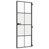 VidaXL Thin Interior Door Black 76x201.5 Cm Tempered Glass Aluminum 155124