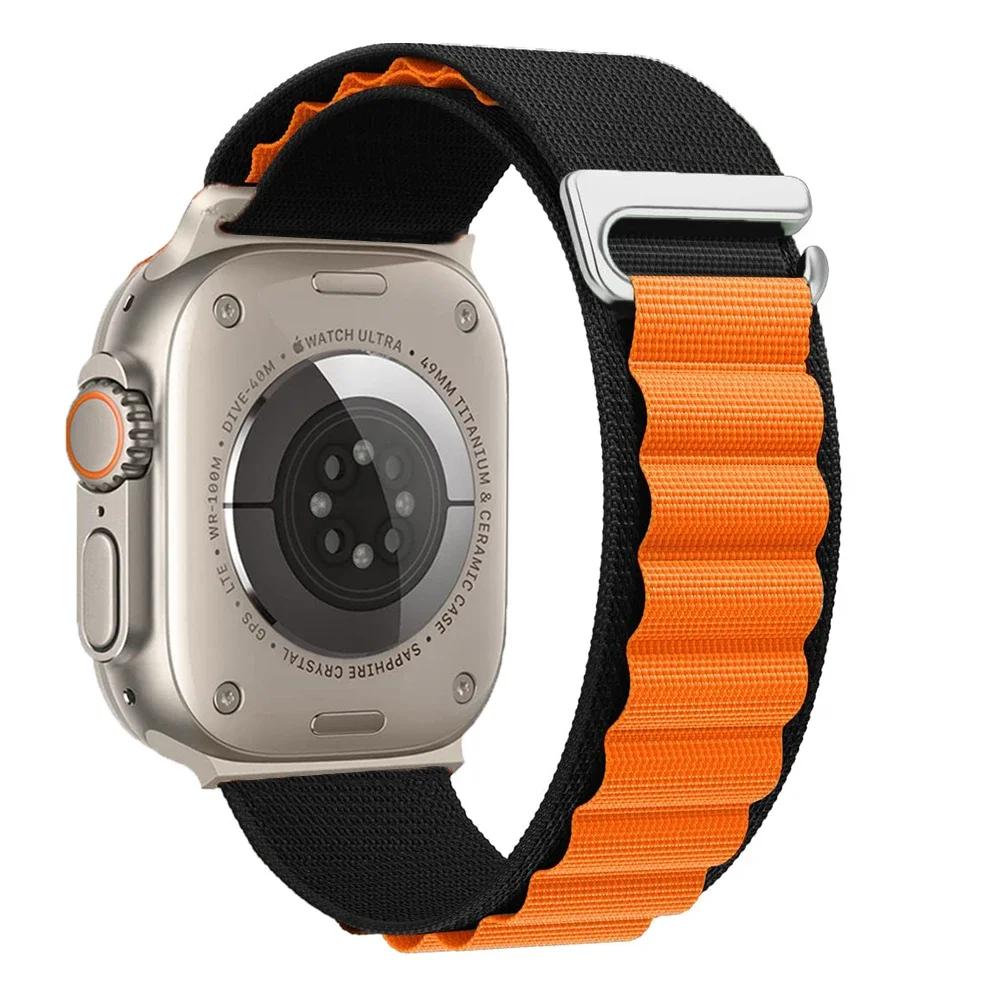 Ремешок Alpine Loop для Apple Watch Ultra 3 Ремешок 49 мм 11 10 9 8 7 46 мм 42 мм 45 мм 41 мм Нейлоновый Спортивный Браслет iWatch 6 5 SE 44 мм Ремень
